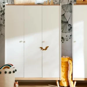 Armoire 3 Portes LIGNE CONFETTI Blanc/bois – Vertbaudet 18