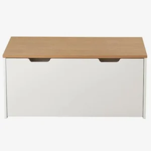 Banc Coffre De Rangement Sur Roulettes Blanc/bois – Vertbaudet 14