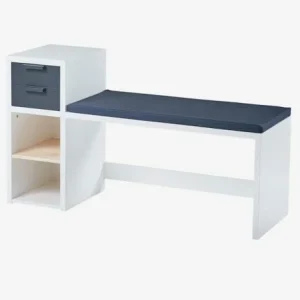 Banc De Lecture + Rangement LIGNE REGLISSE Blanc/gris Foncé – Vertbaudet 11