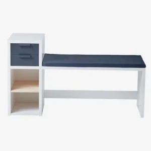 Banc De Lecture + Rangement LIGNE REGLISSE Blanc/gris Foncé – Vertbaudet 15