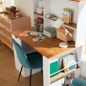 Bureau Enfant Avec Rangements LIGNE PIROUETTE Blanc – Vertbaudet 13