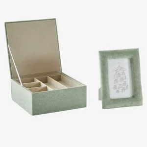 Coffret Cadeau Cadre + Boite à Compartiments En Velours Vert – Vertbaudet 10