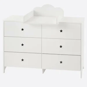 Commode 6 Tiroirs LIGNE SIRIUS Blanc Clair Uni – Vertbaudet 12