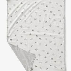 Couverture Bébé En Maille Jersey Coton Bio* MINI COMPAGNIE écru / Gris Chiné – Vertbaudet 18