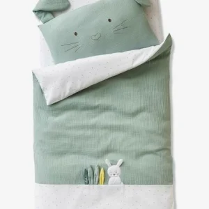 Drap-housse Bébé MENTHE A L’EAU Blanc / Multicolore – Vertbaudet 6