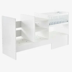 Lit Bébé 4 En 1 Avec Rangements Et Table à Langer EVOLUNID Blanc – Vertbaudet 12