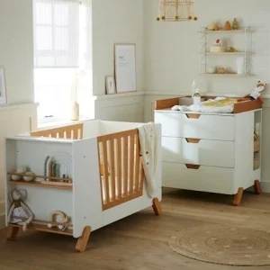 Lit Bébé Avec Barrière Amovible + Rangement Bibliothèque LIGNE PIROUETTE Blanc – Vertbaudet 10