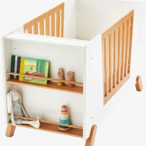 Lit Bébé Avec Barrière Amovible + Rangement Bibliothèque LIGNE PIROUETTE Blanc – Vertbaudet 14