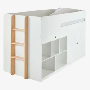 Lit Mi Hauteur Avec Bureau Coulissable Combiné CAMELEO Blanc Mate – Vertbaudet 16