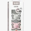 Lot De 2 Sucettes-tétines BIBS Couture, Taille 2 De 6 à 18 Mois Gris Nuage + Bleu Acier – Bibs 20