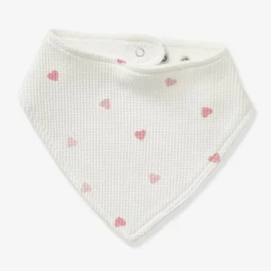 Lot De 3 Bavoirs Bandanas En Nid D’abeille Imprimé Coeurs – Vertbaudet 9