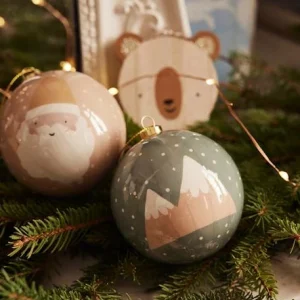 Lot De 6 Boules De Noël Contes De La Forêt Vert – Vertbaudet 10