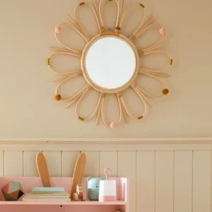 Miroir En Rotin à Pompons Sunshine Naturel – Vertbaudet 16